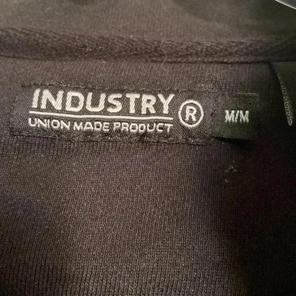 Industry zipper black & gray sweatshirt jacket - Picture 14 of 16